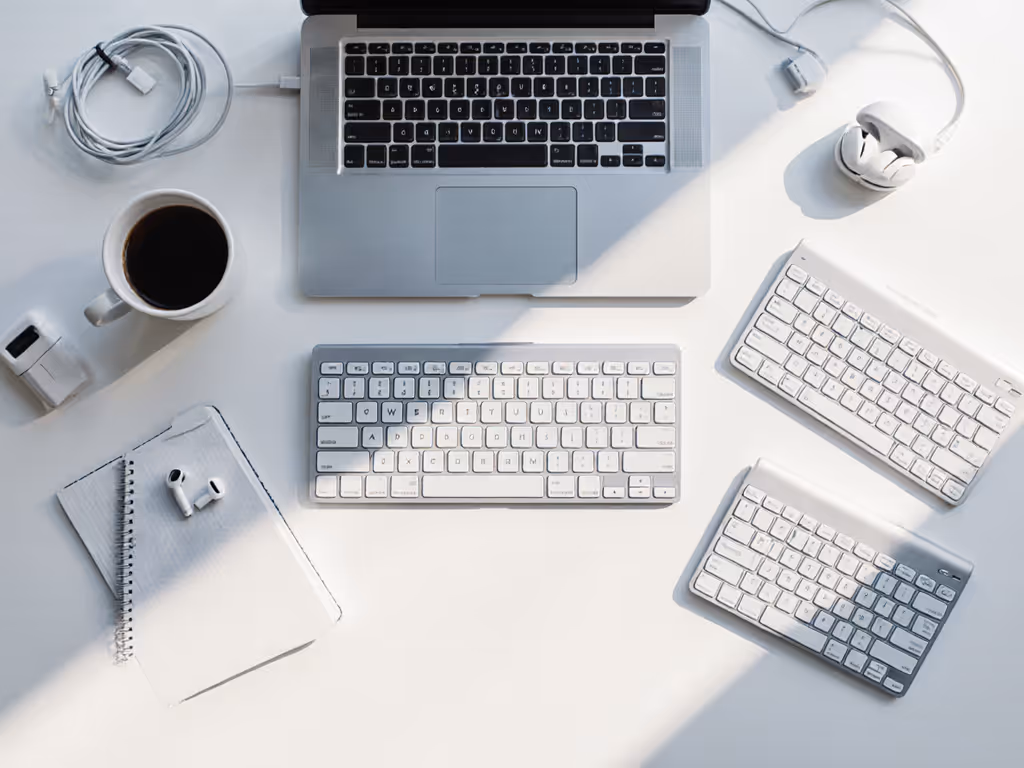 quiet_keyboard_workspace_setup_for_conference_calls